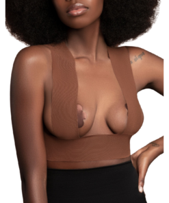 BYE-BRA - BODY TAPE 5 M X 6.5 CM + 3 PAIRS OF NIPPLE COVERS BROWN