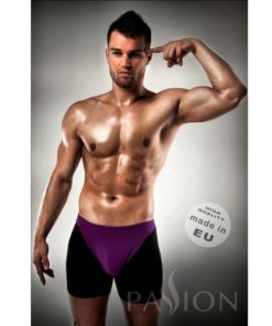 PASSION - BOXER 009 LILAC/BLACK EROTIC LINGERIE S/M