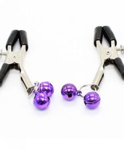OHMAMA FETISH - NIPPLE Clamps WITH LILAC BELL