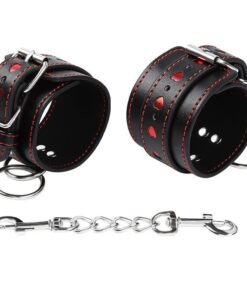 OHMAMA FETISH - HEART INLAID HANDCUFFS