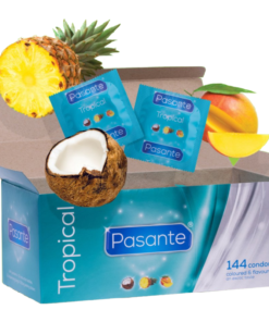 PASANTE - CONDOMS TROPICAL FLAVORS 144 UNITS