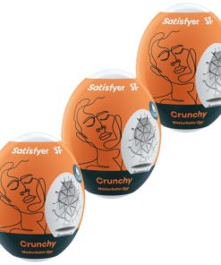 SATISFYER - 3 MASTURBATOR EGGS CRUNCHY