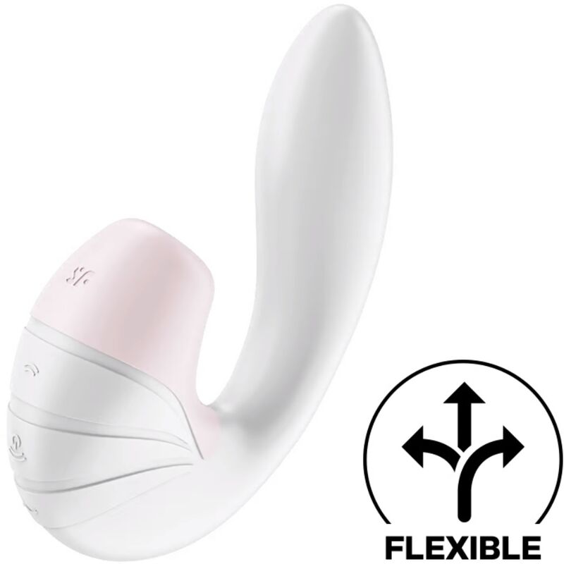 SATISFYER SUPERNOVA AIR PULSE STIMULATOR  VIBRATION - WHITE
