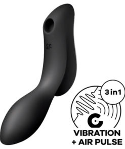 SATISFYER CURVY TRINITY 2 AIR PULSE VIBRATOR - PURPLE