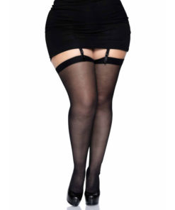 LEG AVENUE - TIGHTS WITH BACK SEAM LARGE SIZE