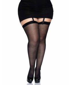 LEG AVENUE - BLACK TIGHTS PLUS