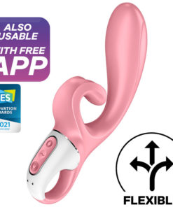SATISFYER HUG ME RABBIT VIBRATOR APP - BLUE