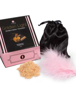 SECRETPLAY - GOLDEN LIGHT KIT APHRODISIAC CHOCOLATE EDIBLE POWDER  FEATHER