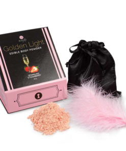 SECRETPLAY - GOLDEN LIGHT KIT SPARKLING STRAWBERRY EDIBLE POWDER  FEATHER