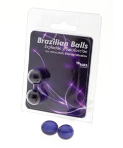 TALOKA - 2 BRAZILIAN BALLS ELECTRIC VIBRATING EFFECT EXCITING GEL