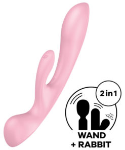 SATISFYER TRIPLE OH HYBRID VIBRATION - PINK