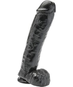 GET REAL - DILDO 28 CM WITH BALLS BLACK