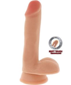 GET REAL - DUAL DENSITY DILDO 17 CM BALLS SKIN