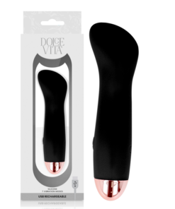 DOLCE VITA - RECHARGEABLE VIBRATOR ONE BLACK 7 SPEED