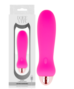 DOLCE VITA - RECHARGEABLE VIBRATOR FIVE PINK 7 SPEEDS