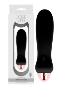 DOLCE VITA - RECHARGEABLE VIBRATOR FIVE BLACK 7 SPEEDS