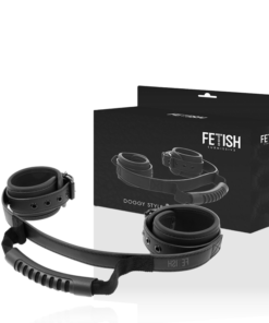 FETISH SUBMISSIVE - NOPRENE LINING HANDCUFFS WITH HANDLE