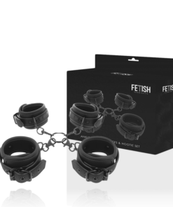 FETISH SUBMISSIVE - SET OF HAND AND ANKLE HANDCUFFS WITH NOPRENE LINING