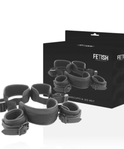 FETISH SUBMISSIVE - OPEN LEGS POSITION WITH NOPRENE LINING HANDCUFFS