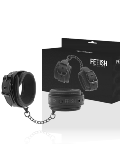 FETISH SUBMISSIVE - VEGAN LEATHER HANDCUFFS WITH NOPRENE LINING