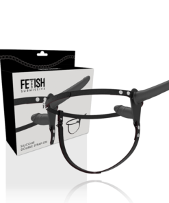 FETISH SUBMISSIVE HARNESS - BLACK DOUBLE PENETRATION
