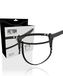FETISH SUBMISSIVE HARNESS - BLACK SILICONE 15 CM