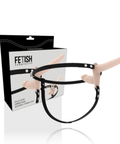FETISH SUBMISSIVE HARNESS - DOUBLE PENETRATION FLESH UP VIBRATOR