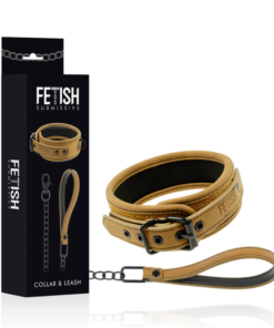 FETISH SUBMISSIVE ORIGEN - NEOPRENE LINED NECKLACE WITH CHAIN