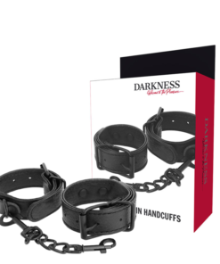 DARKNESS - WIDE THIN TEXTURED HANDCUFFS