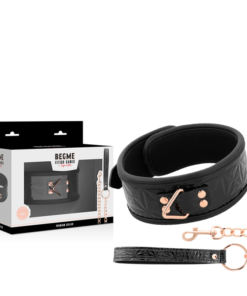 BEGME - BLACK EDITION PREMIUM VEGAN LEATHER COLLAR WITH NEOPRENE LINING