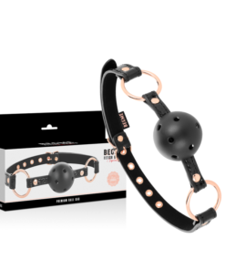 BEGME - BLACK EDITION BALL GAG VEGAN LEATHER