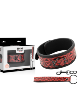 BEGME - RED EDITION PREMIUM VEGAN LEATHER COLLAR WITH NEOPRENE LINING