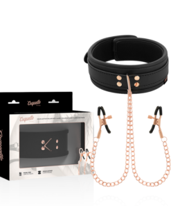 COQUETTE CHIC DESIRE - FANTASY NIPPLE CLAMP NECKLACE WITH NEOPRENE LINING