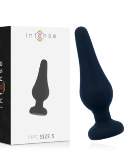 INTENSE - ANAL PLUG PIPO S BLACK SILICONE 9.8 CM