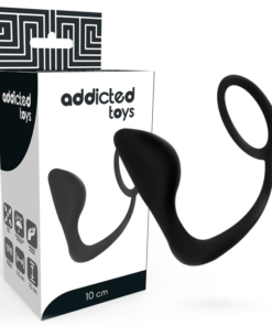 ADDICTED TOYS - ANAL PLUG WITH BLACK PENIS RING