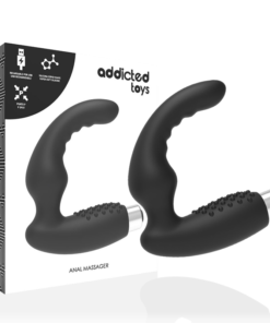 ADDICTED TOYS - PROSTATIC VIBRATOR RECHARGEABLE MODEL 2 - BLACK