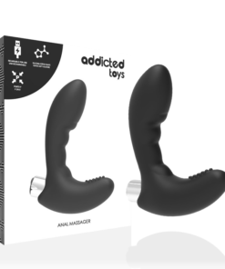ADDICTED TOYS - PROSTATIC VIBRATOR RECHARGEABLE MODEL 4 - BLACK