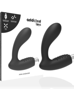 ADDICTED TOYS - PROSTATIC VIBRATOR RECHARGEABLE MODEL 5 - BLACK