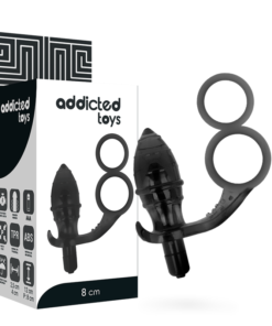 ADDICTED TOYS - ANAL PLUG WITH DOUBLE BLACK RING