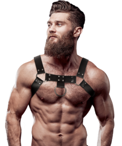 FETISH SUBMISSIVE ATTITUDE - MENS ECO-LEATHER CHEST HARNESS