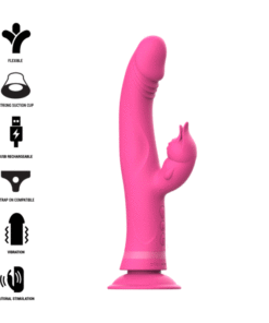 INTENSE - JULIO RABBIT VIBRATOR PINK SILICONE