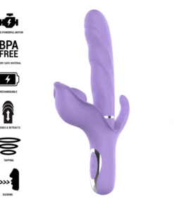 INTENSE - BILLIE RECHARGEABLE MULTIFUNCTION VIBRATOR STIMULATING WAVES WITH PURPLE PUSH BUTTON