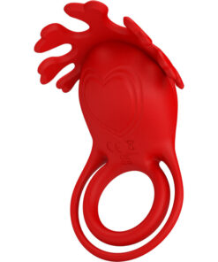 PRETTY LOVE - RUBEN VIBRATOR RING 7 VIBRATIONS SILICONE RED
