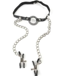FETISH FANTASY SERIES - GAG WITH NIPPLE CLAMPS