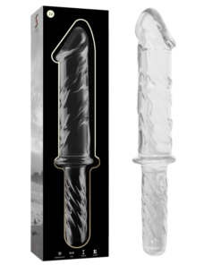 NEBULA SERIES BY IBIZA - MODEL 24 DILDO BOROSILICATE GLASS 28.5 X 5 CM CLEAR