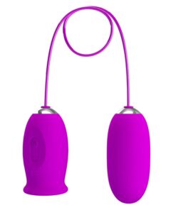 PRETTY LOVE - DAISY DUAL EGG RECHARGEABLE VIBRATOR PURPLE