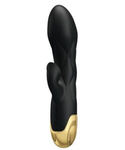 PRETTY LOVE - BLACK RECHARGEABLE GOLD PLATED LUXURY VIBRATOR