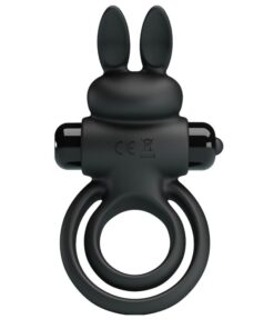 PRETTY LOVE - VIBRATOR III RABBIT RING FOR BLACK PENIS