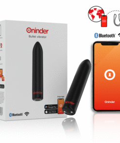 ONINDER - BERLIN BULLET VIBRATOR BLACK 9 MODES 8.5 X 2 CM - FREE APP