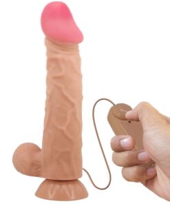 PRETTY LOVE - SLIDING SKIN SERIES REALISTIC DILDO WITH SLIDING SKIN SUCTION CUP REMOTE CONTROL FLESH 24 CM